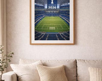 World Cup 2026 Poster | Minimalist Soccer Stadium Wall Art