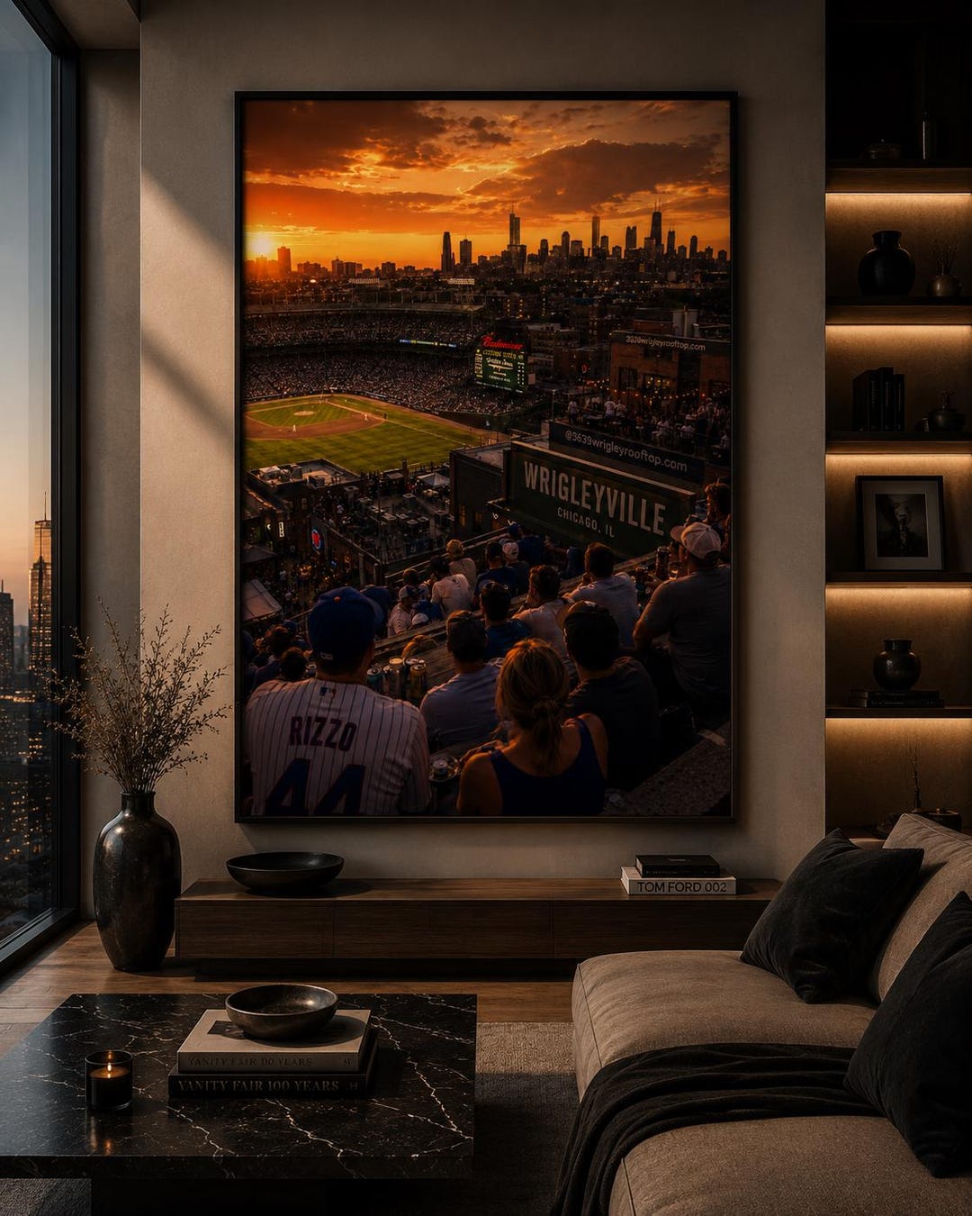 Wriglyville Rooftops Sign Wrigleyville Rooftop Poster | Chicago Baseball Wall Art | Wrigley Field ...