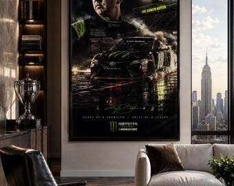 Kyle Busch Racing Poster | NASCAR Wall Art | Cinematic Motorsport Decor | Racing Print