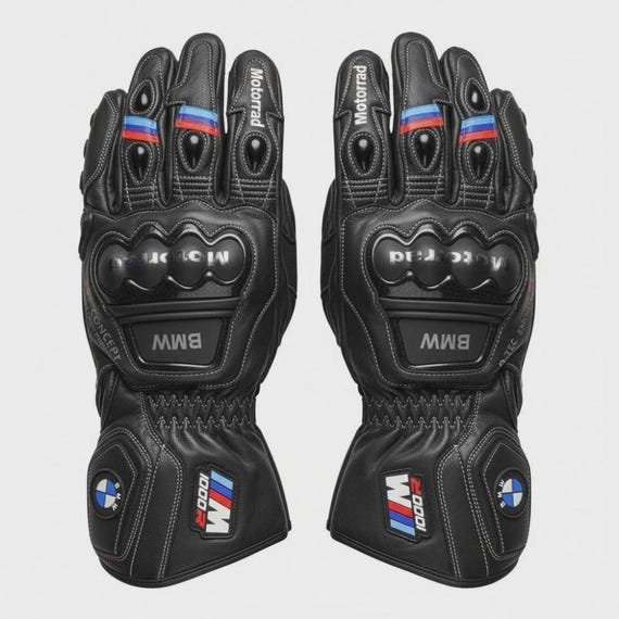 BMW Motorrad Racing Gloves – Black Sport Bike Riding Gloves