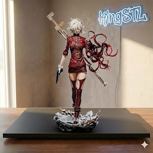 Hellsing – Seras Victoria | Iron Vow Fury STL Statue | 3D Print Model | Digital STL File
