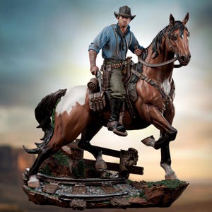 Western Gunslinger Collector Statue | Frontier Iron Outlaw | Diorama Display Figure | STL 3D PRINT Files