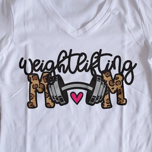 Weightlifting Mom SVG | Weightlifting shirt | Cricut cut file | Sport Mom | Dtf eps PNG | Leopard Animal Print | Sublimation | Powerlifting
