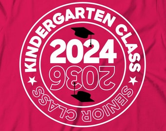 Kindergarten Class 2024 | Senior Class 2036 | Senior Class | Graduation | PNG eps Dtf | Cricut Cut File | Kindergarten T Shirt | Senior svg