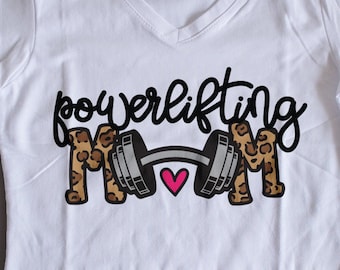 Powerlifting Mom SVG | Powerlifting shirt | Cricut cut file | Sport Mom | DXF eps PNG | Leopard Animal Print | Download | Sublimation