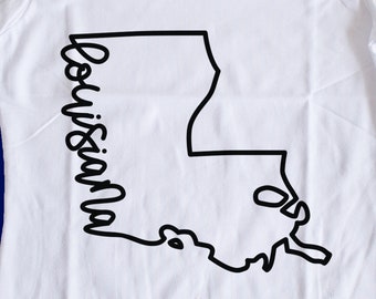 Louisiana State Outline | State t shirt | Cricut SVG |  Instant Download | PNG Dtf eps | Sublimation png | State svg File
