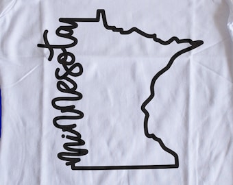 Minnesota State Outline | State t shirt | Cricut SVG |  Instant Download | PNG DXF eps | Sublimation png | State svg File