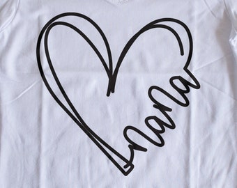 Download Nana Heart Svg Etsy