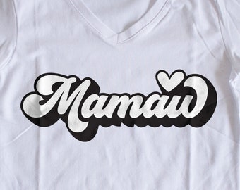 Mamaw Heart Script SVG | Mamaw svg | Instant Download | PNG DXF eps | Mother's Day Cut File | Sublimation png | Heart svg File | Layered