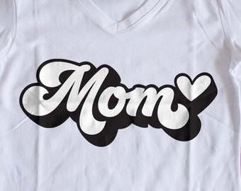 Mom Heart Script SVG | Mom Heart svg | Instant Download | PNG DXF eps | Mother's Day Cut File | Sublimation png | Heart svg File | Layered