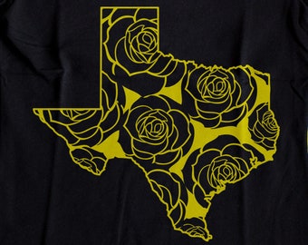 Texas Large Roses - PNG Dtf SVG - Cut File Digital File T-Shirt Art Cricut Sublimation Download Cut File