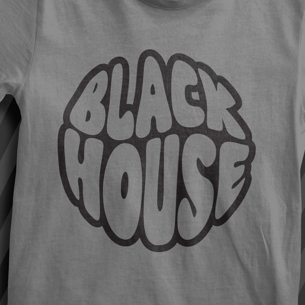 Bubble Black House Color Circle | School Spirit | House Color SVG | PNG eps DXF | Cricut Cut File | Team Color | Silhouette | Teacher Shirt