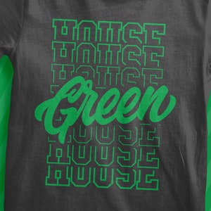 Gestapelte grüne Hausfarbe | Schulgeist | Hausfarbe SVG | PNG eps Dtf | Cricut Cut-Datei | Team Color | Silhouette | Lehrer Shirt
