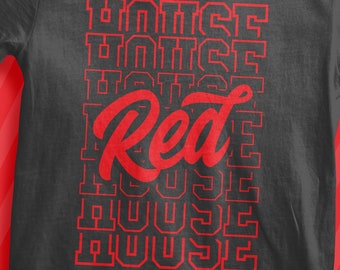 Stacked Red House Color | School Spirit | House Color SVG | PNG eps DXF | Cricut Cut File | Team Color | Silhouette | Teacher Shirt