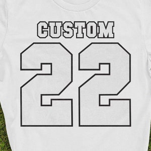 Aangepaste jersey naam en nummer svg | Dubbellaags | Schoolteam gesneden bestand | Aangepaste svg | PNG DTF-eps | Sport gesneden bestand | Sublimatie-png