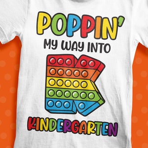 Poppin Mein Weg in den Kindergarten | Pre-K Grad SVG | Erster Schultag | PNG Dtf eps | Fidget | Pop-It | Sublimationskunstwerk | Cricut-Schnitt-Datei