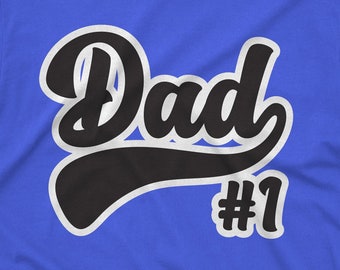 Number 1 Dad SVG | Baseball Swoosh | Cricut Cut File | Sublimation | PNG eps DXF | Digital Download | Fathers Day Gift | Layered | Dad Gift