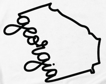 Georgia State Outline State T Shirt Cricut SVG Instant - Etsy