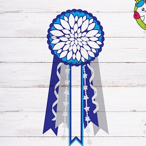 Blue Homecoming Mum SVG | Add Your Own Name Team | Football Team | Homecoming Queen | Ribbons | Dtf PNG | Cricut Cut File | Digital Download