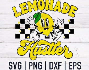 Lemonade Hustler SVG | DTF Print File | Cricut Cut File | Silhouette dxf | PNG Digital Download | Lemonade Stand Boss | Summer Fun