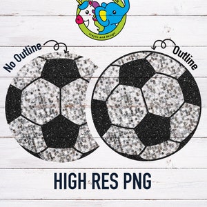 Bola de futebol com glitter falso e lantejoulas PNG | Sparkle Soccer | Camisa de futebol | Soccer Mom | Baixar | Sublimação | DTF | PNG de alta resolução