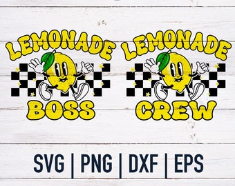 Lemonade Stand Crew SVG | DTF Print File | Cricut Cut File | Silhouette dxf | PNG Digital Download | Lemonade Stand Boss | Summer Fun