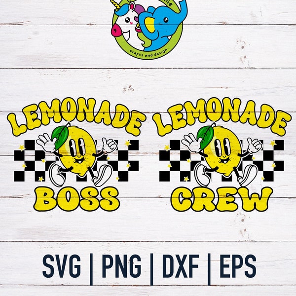 Lemonade Stand Crew SVG | DTF Print File | Cricut Cut File | Silhouette dxf | PNG Digital Download | Lemonade Stand Boss | Summer Fun