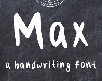 Max a Handwriting Font - PNG SVG DXF - Digital Font and Cut File Digital File T-Shirt Art Cricut Silhouette Download Cut File