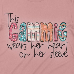 This Gammie Wears Her Heart on Her Sleeve | Gammie SVG | PNG dxf eps | Mother's Day Cut File | Sublimation | DTF | Heart svg File | Leopard