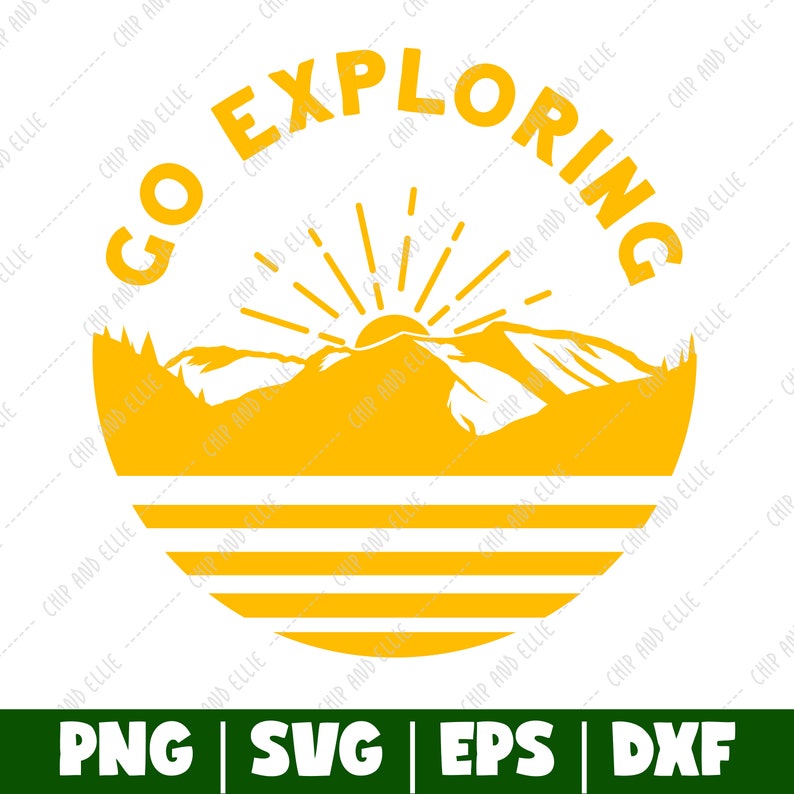 Go Exploring Cut File Digital File T-Shirt Art Cricut Silhouette Download Cut File PNG DXF SVG