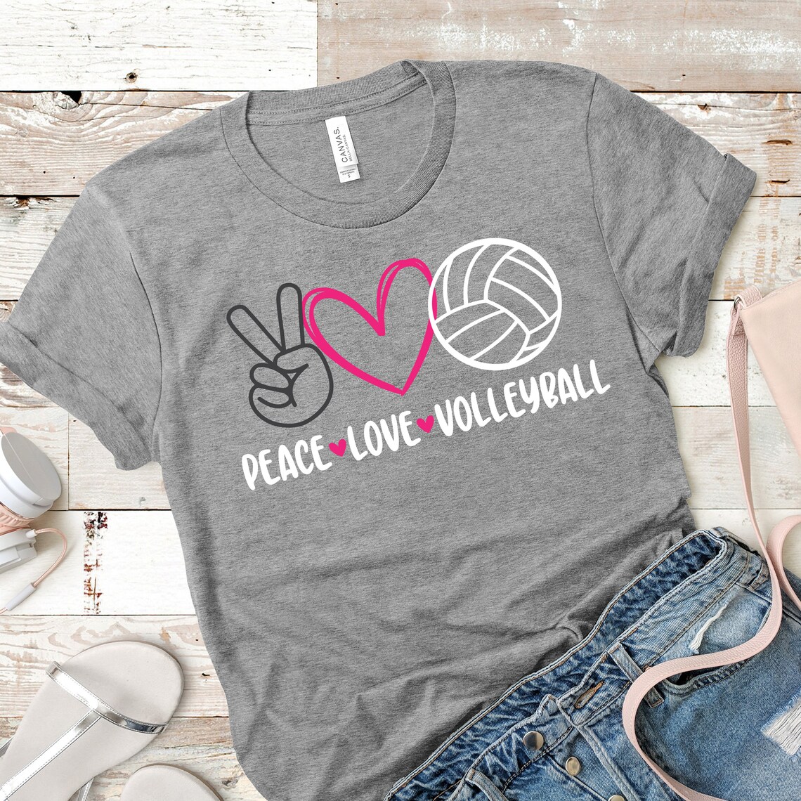 Download Peace Love Volleyball SVG Volleyball t shirt Cricut cut | Etsy