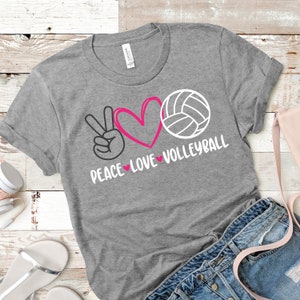 Peace Love Volleyball SVG Volleyball T Shirt Cricut Cut - Etsy