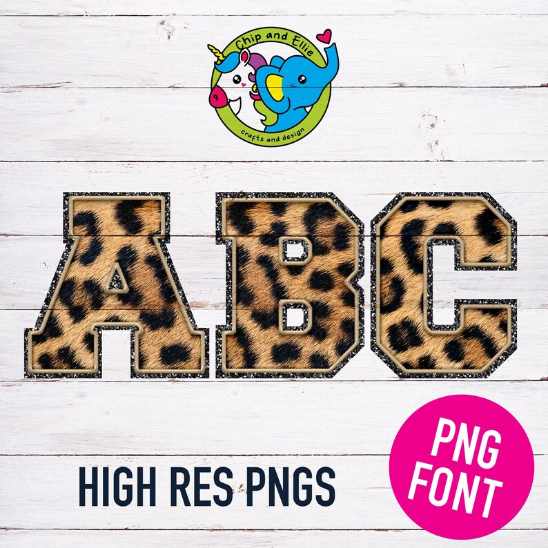 Leopard Patch Letters High Res PNG Leopard Alphabet - Etsy