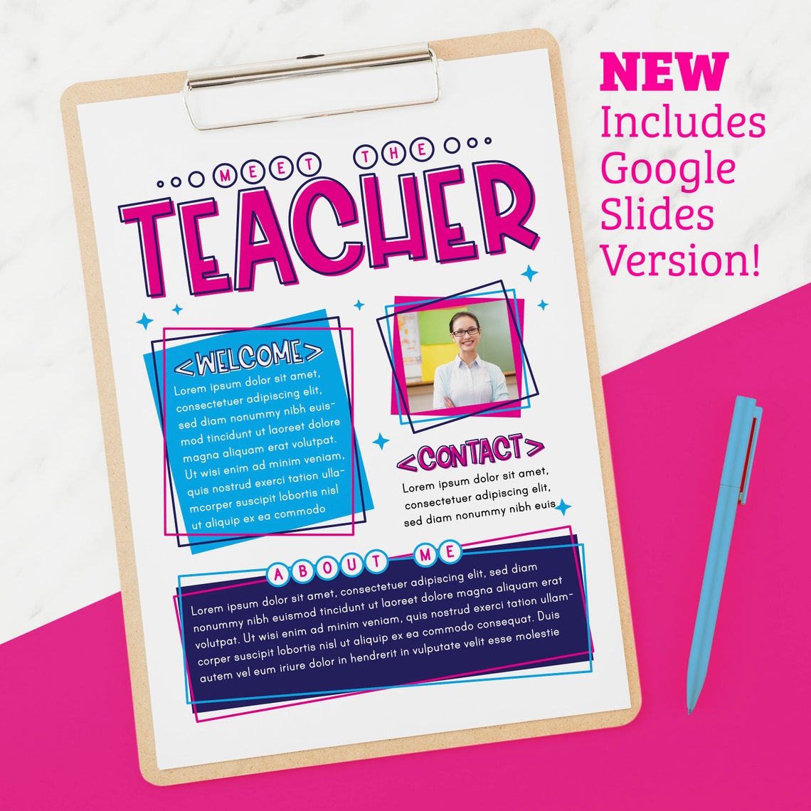 Meet the Teacher Flyer Bonus Sign in Sheet Google Slides Etsy