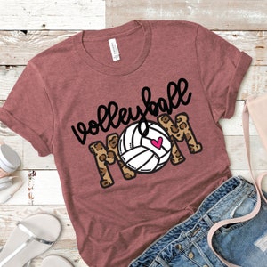 Volleyball Mom SVG | Volleyball t shirt | Cricut cut file | Sports Mom | Dtf eps PNG | Leopard Animal Print | Instant Download | Sublimation image 8