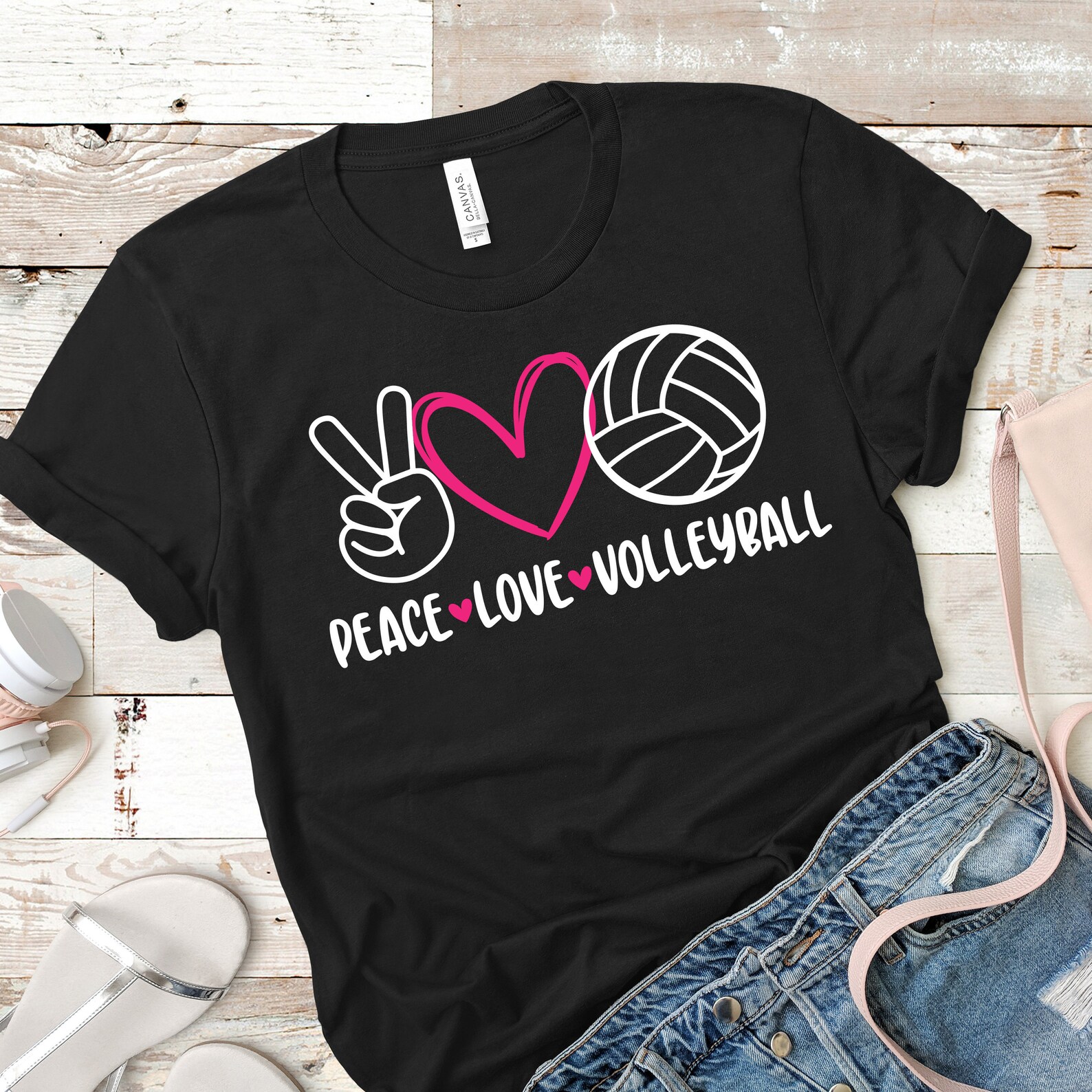 Download Peace Love Volleyball SVG Volleyball t shirt Cricut cut | Etsy