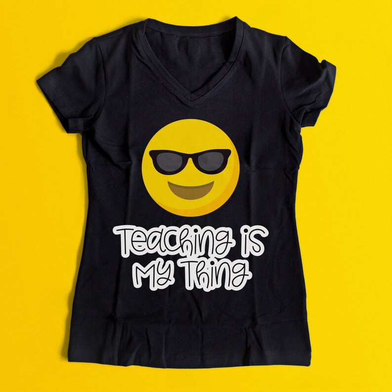 Download Teaching is My Thing Emoji Cool Teacher PNG DXF SVG Cut | Etsy