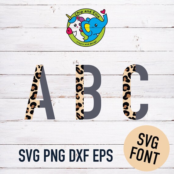 Blue Leopard Print SVG Svg Letters Cricut Font PNG - Etsy