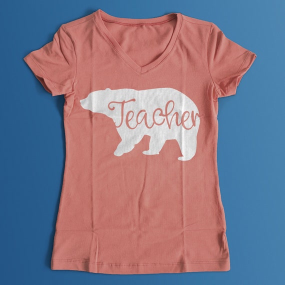 Download Teacher Bear Png Dxf Svg Cut File Digital File T Shirt Art Etsy
