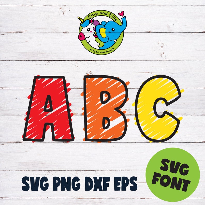 Scribble Font SVG Svg Letters Cricut Font Bulletin Board Etsy
