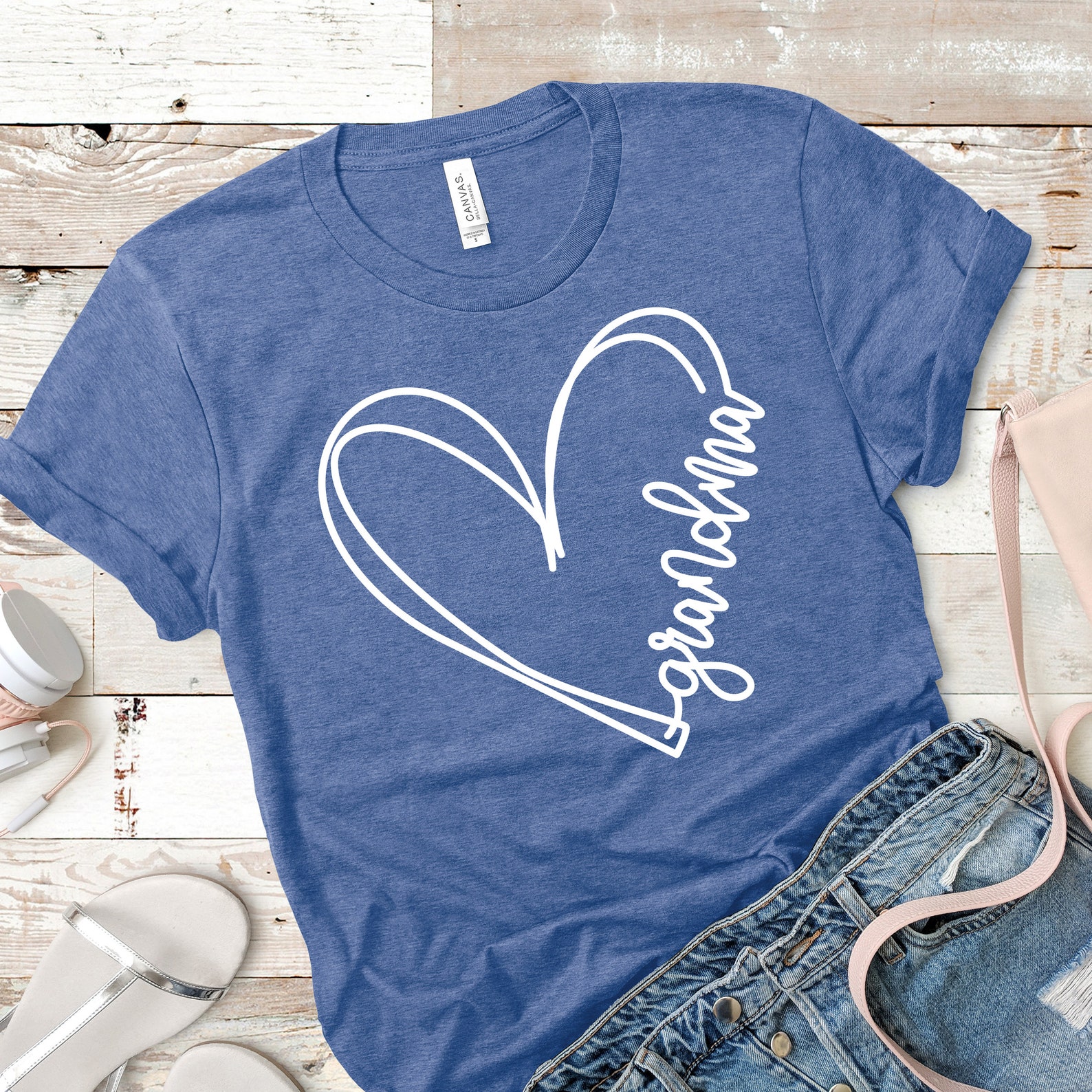 Grandma Heart Line Cut File Grandma Heart SVG Instant  Etsy