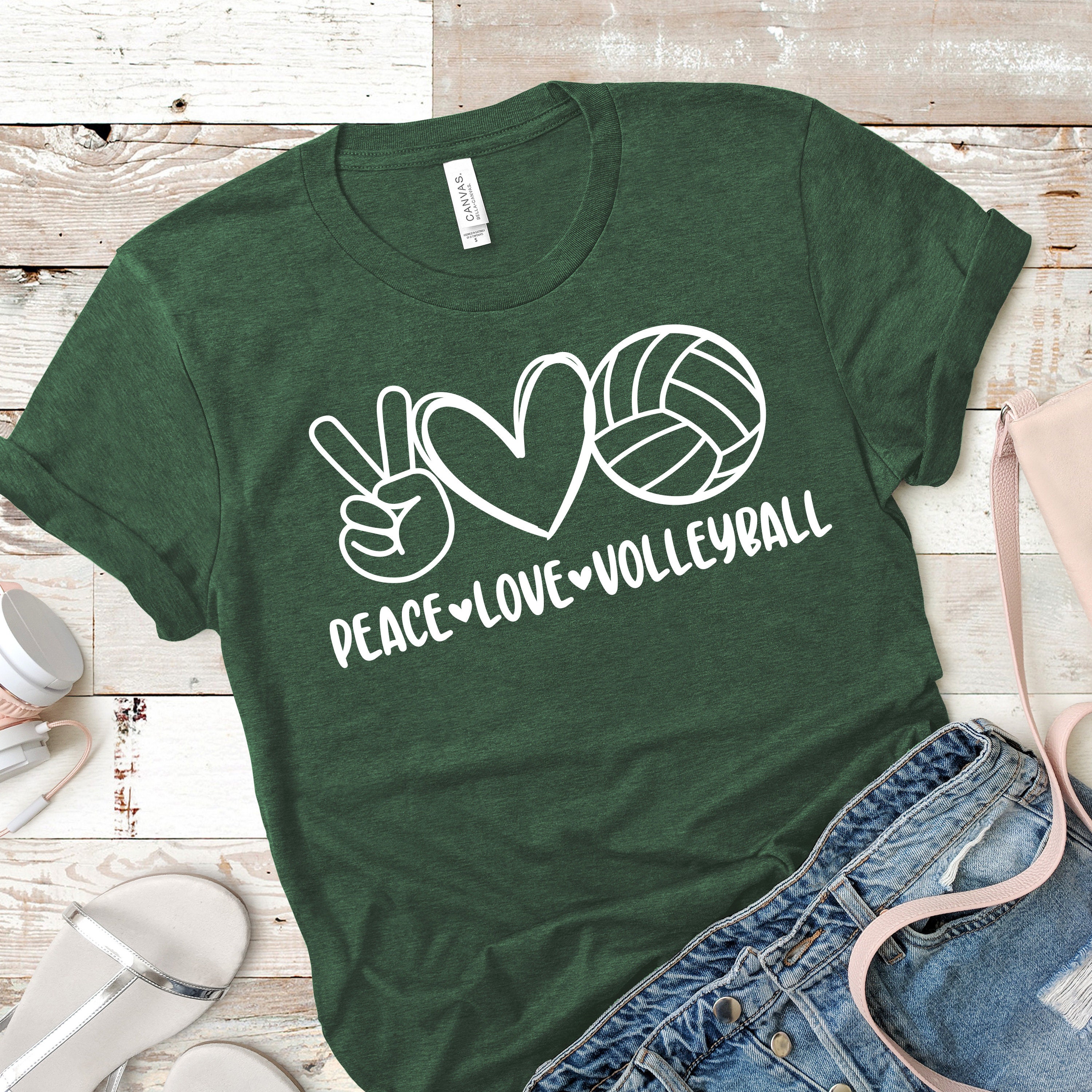 Peace Love Volleyball SVG Volleyball t shirt Cricut cut | Etsy