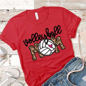 Volleyball Mom SVG | Volleyball t shirt | Cricut cut file | Sports Mom | Dtf eps PNG | Leopard Animal Print | Instant Download | Sublimation image 9
