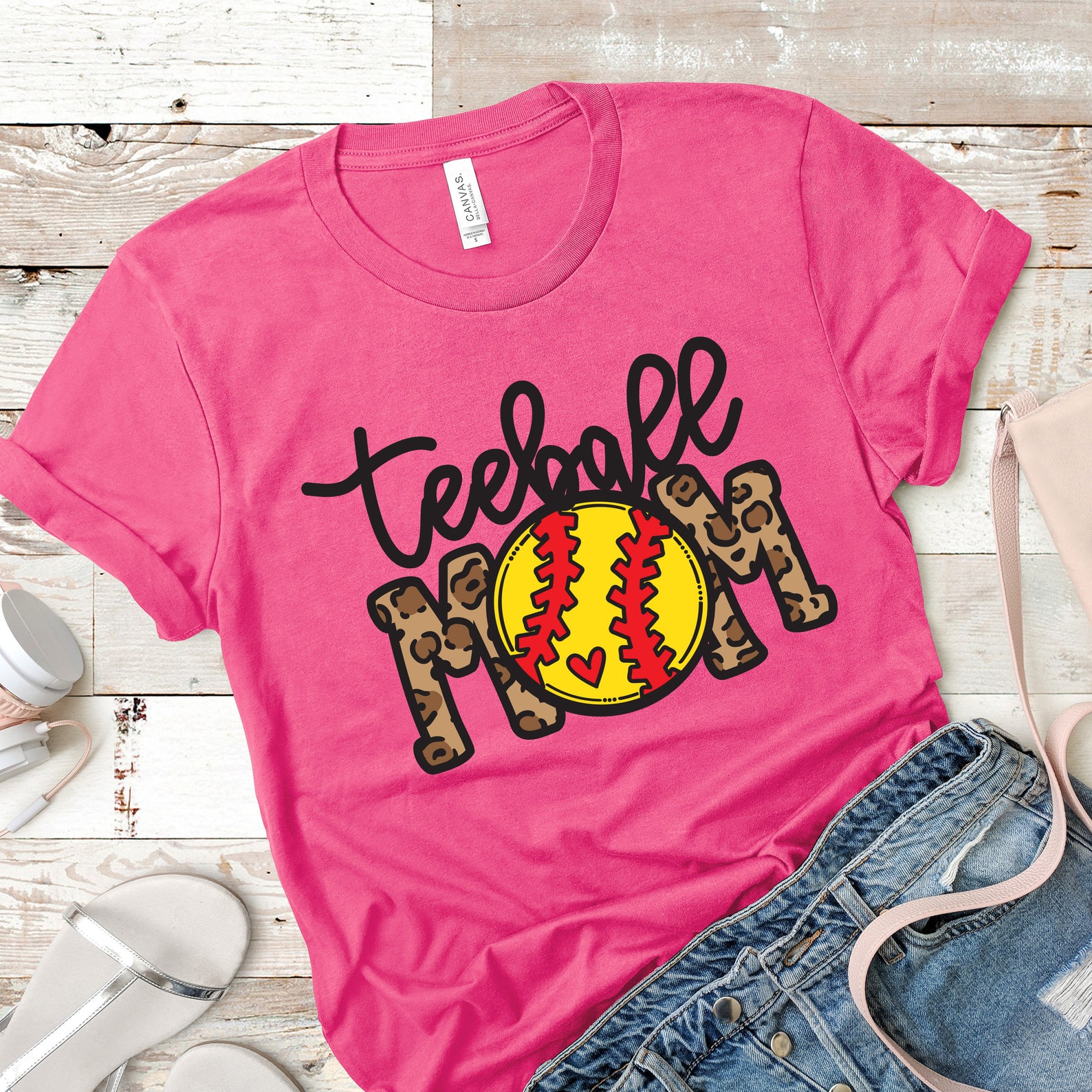 Teeball Mom SVG Baseball T Shirt Cricut Cut File T Ball | Etsy