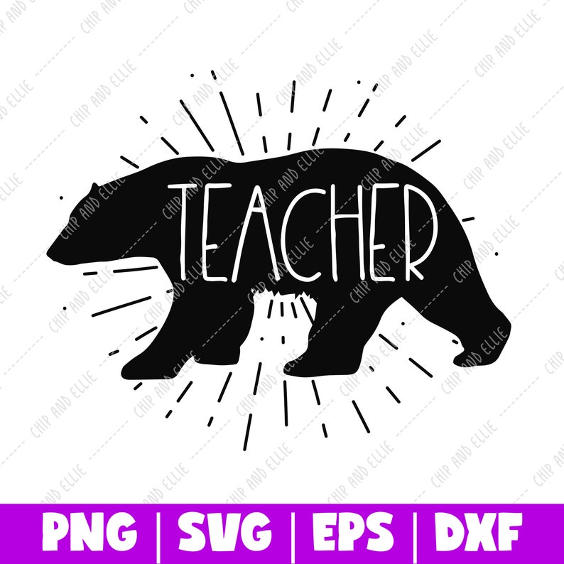 Download Teacher Bear Rays Png Dxf Svg Cut File Digital File T Shirt Art Cricut Silhouette Download Cut File Clip Art Art Collectibles Kudipost Com