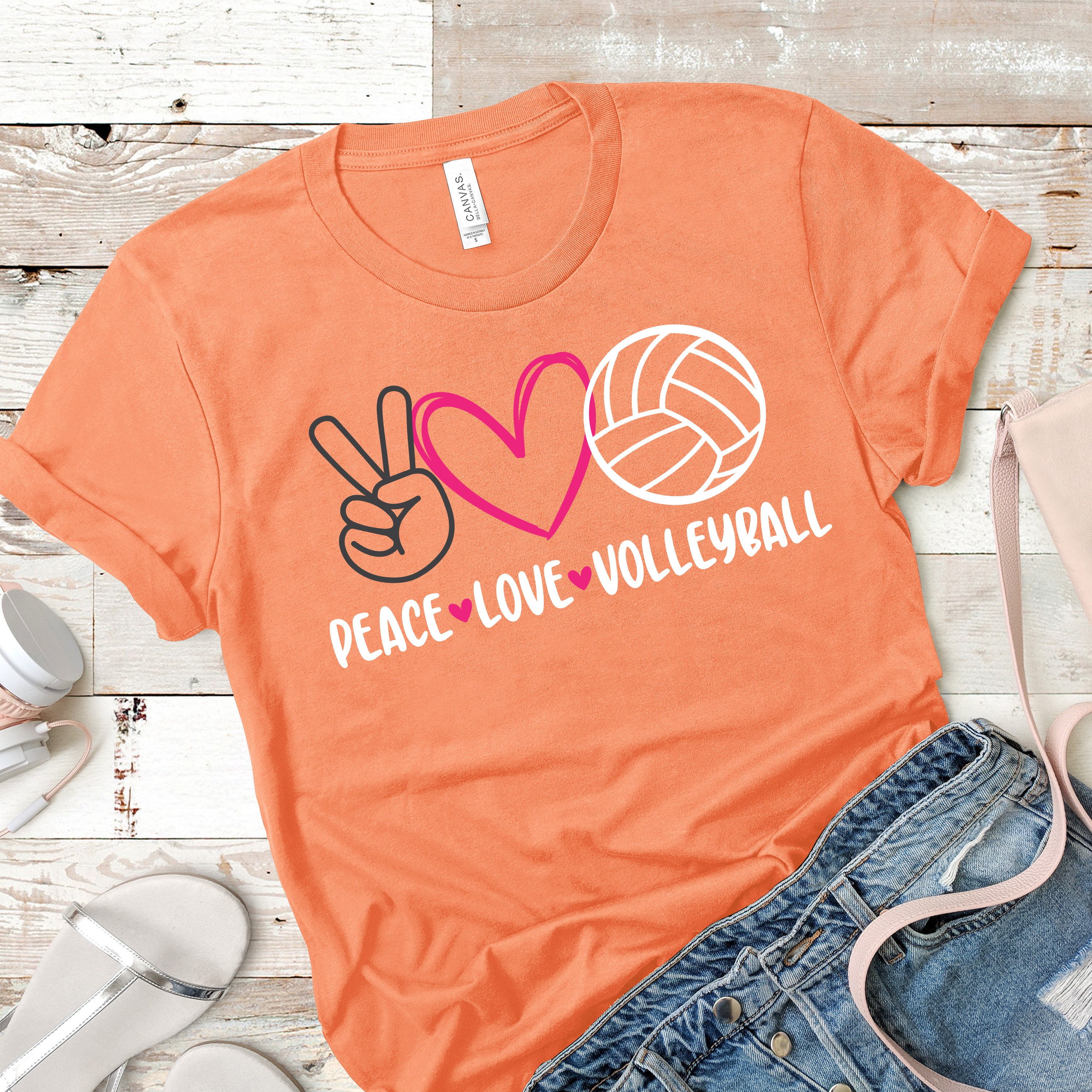 Download Peace Love Volleyball SVG Volleyball t shirt Cricut cut | Etsy