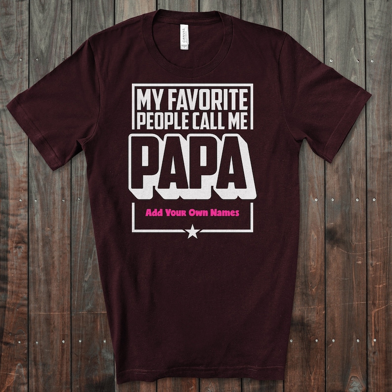 Papa kid name svg My Favorite People Call Me SVG PNG DXF Digital Cut File Father's Day svg Cricut File Grandad with Kid names image 1