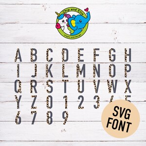 Blue Leopard Print SVG | Svg Letters | Cricut Font | PNG Letters ...
