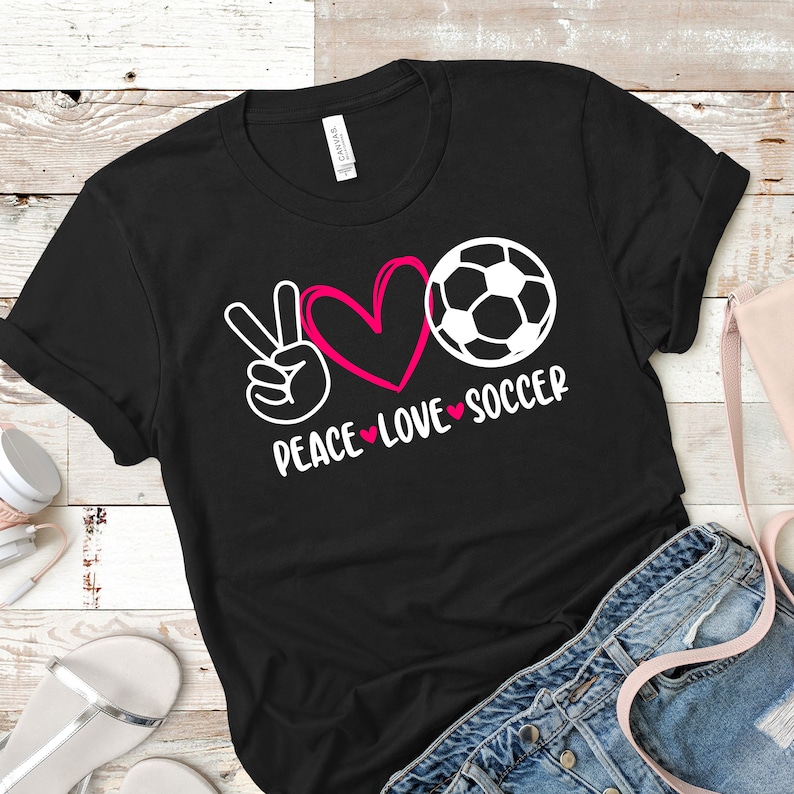 Peace Love Soccer SVG Soccer T Shirt Cricut Cut File | Etsy