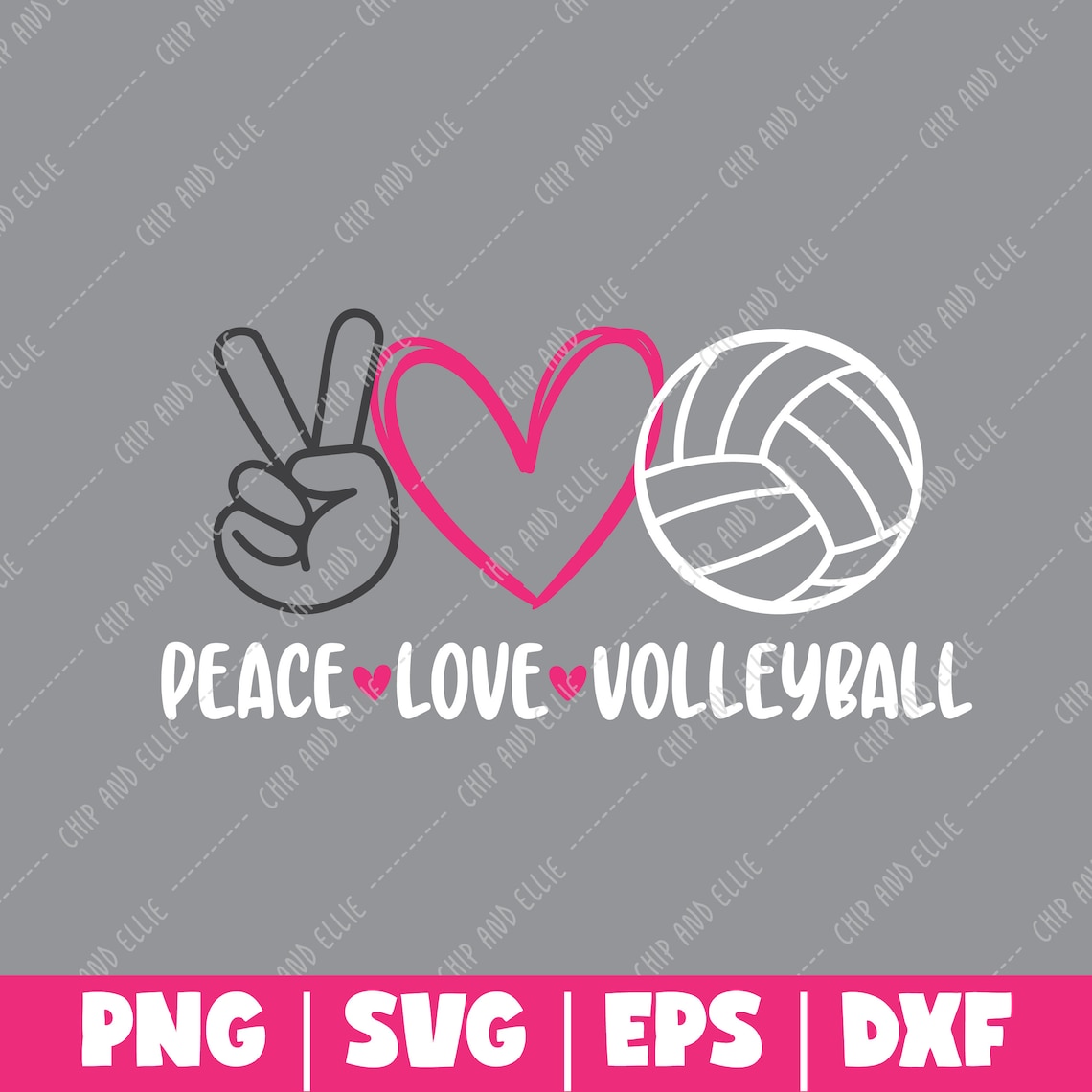 Free 232 Peace Love Volleyball Svg SVG PNG EPS DXF File